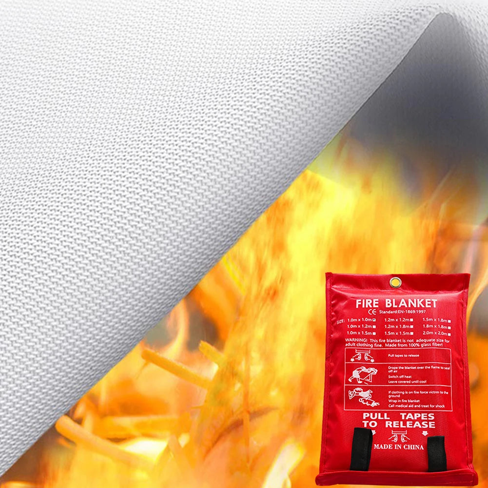 1/2M Fire Blanket Home Safety Fighting Fire Extinguishers Fireproof Welding Blanket Emergency Survival Fire Shelter Safety Cover