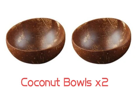 Personalized Name/ Logo Coconut Bowl Fruit Salad Noodle Rice Bowl Wooden Tableware Creative Coconut Shell Bowl Kitchen Set