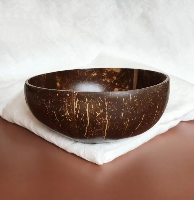 Personalized Name/ Logo Coconut Bowl Fruit Salad Noodle Rice Bowl Wooden Tableware Creative Coconut Shell Bowl Kitchen Set