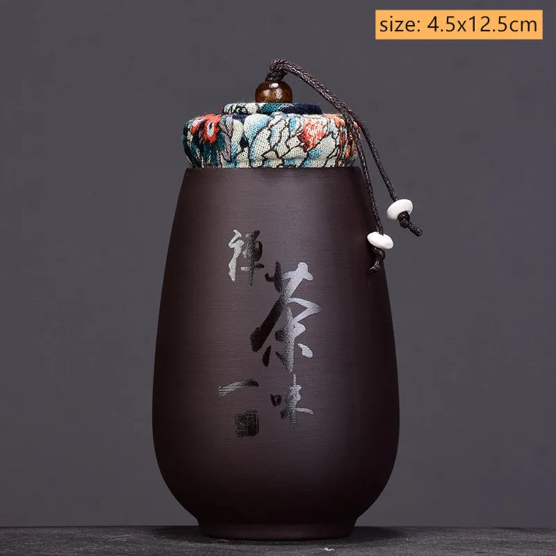 Chinese Purple Sand Small Tea Jar Home Tea Organizer Portable Coffee Sealed Canister Kitchen Storage Tank Customized Tea Caddy