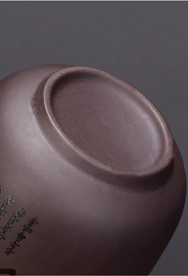 Chinese Purple Sand Small Tea Jar Home Tea Organizer Portable Coffee Sealed Canister Kitchen Storage Tank Customized Tea Caddy