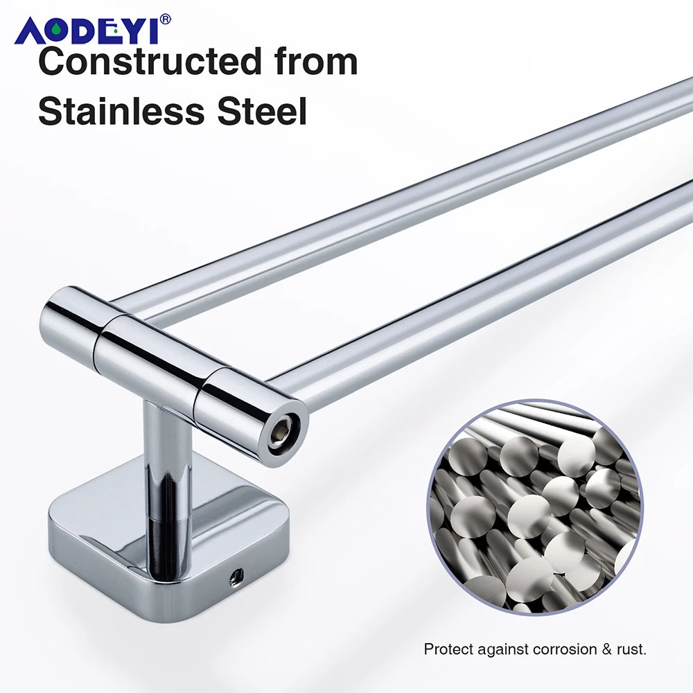 Movable Towel Rack Hanger Swivel Holder Wall Bar Stainless Steel Bathroom Shelf Kitchen Storage Black/Gunmetal/Brushed /Chrome