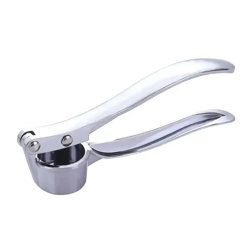 Garlic Press Zinc Alloy & Stainless Steel Anti-Skid Thickened Garlic Clip, Multifunctional Manual Pull Garlic Mincer, Handheld Garlic Squeezer for Kitchen Cooking