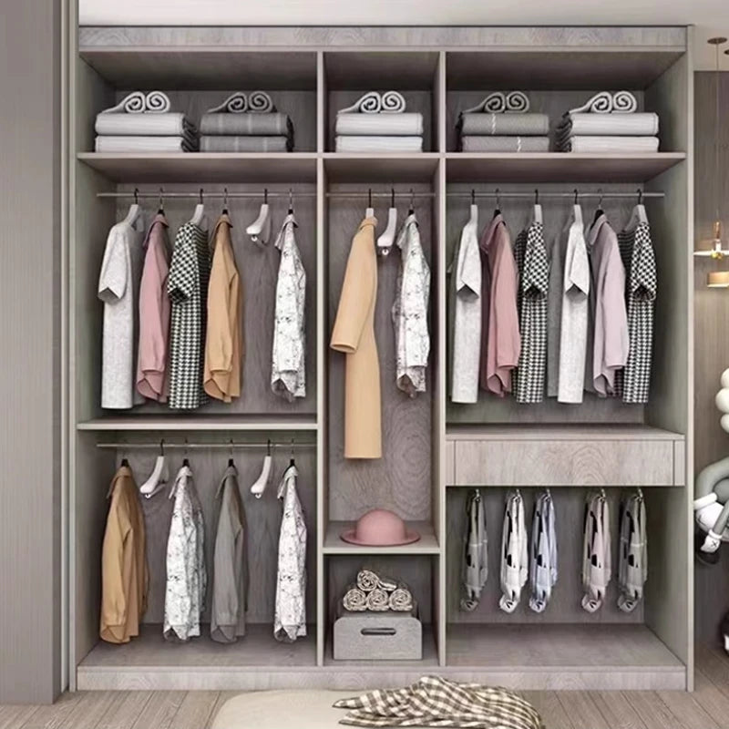 Support Storage Wardrobes Glass Door Shelves Organizers Luxury Wardrobe Bedroom Storage ClothesCupboard Armoires Home Furniture