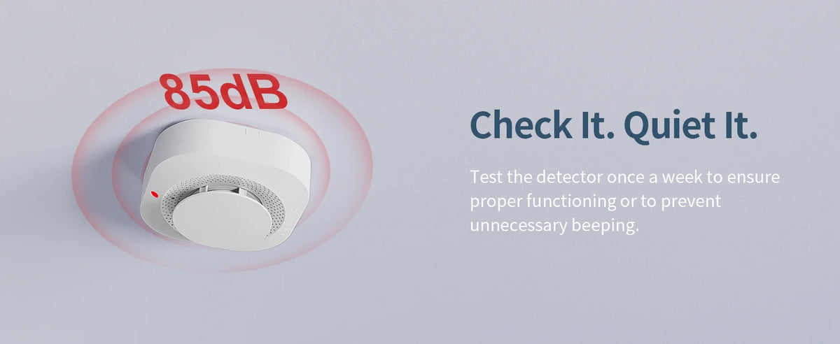 Zigbee Smoke Alarm Tuya Smart Real-time Monitoring APP Notification Smoke Detector For Gas Wall-hung Stoves Bathrooms Industrial Hotel Security