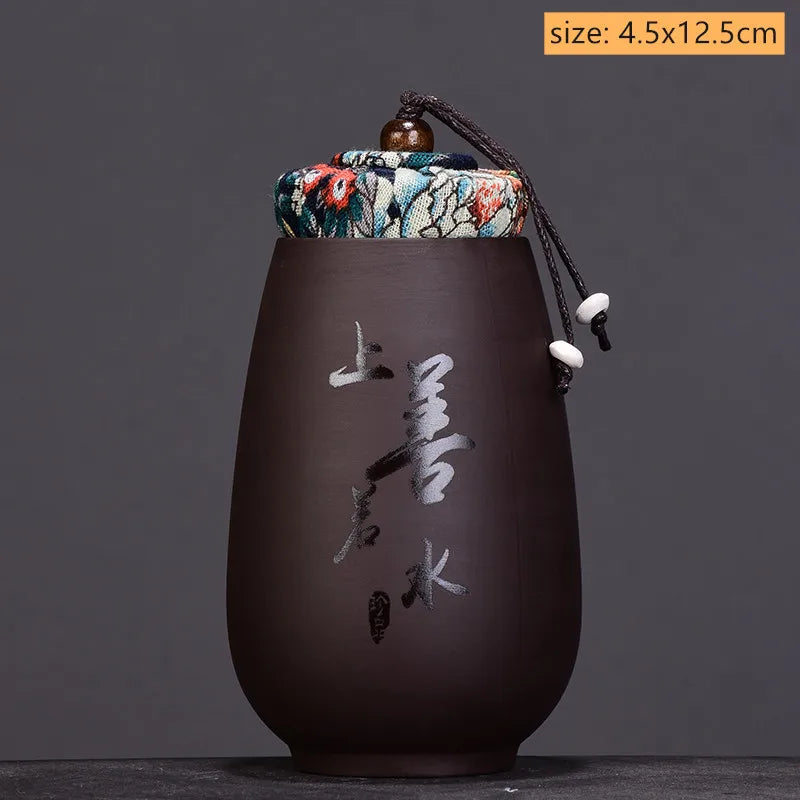 Chinese Purple Sand Small Tea Jar Home Tea Organizer Portable Coffee Sealed Canister Kitchen Storage Tank Customized Tea Caddy