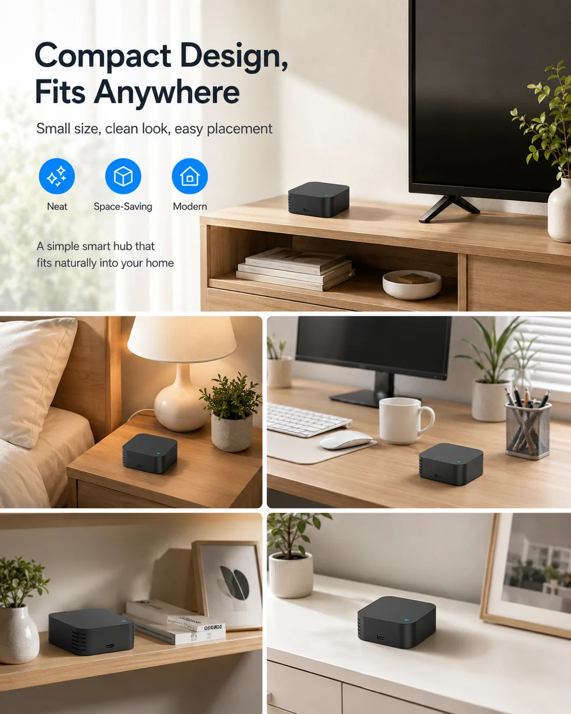Tuya Smart WiFi IR RF Universal Remote Controller 433/315MHz, Smart Life App 2.4G Voice Control for Alexa Google AC TV Fan