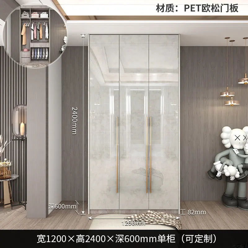 Support Storage Wardrobes Glass Door Shelves Organizers Luxury Wardrobe Bedroom Storage ClothesCupboard Armoires Home Furniture