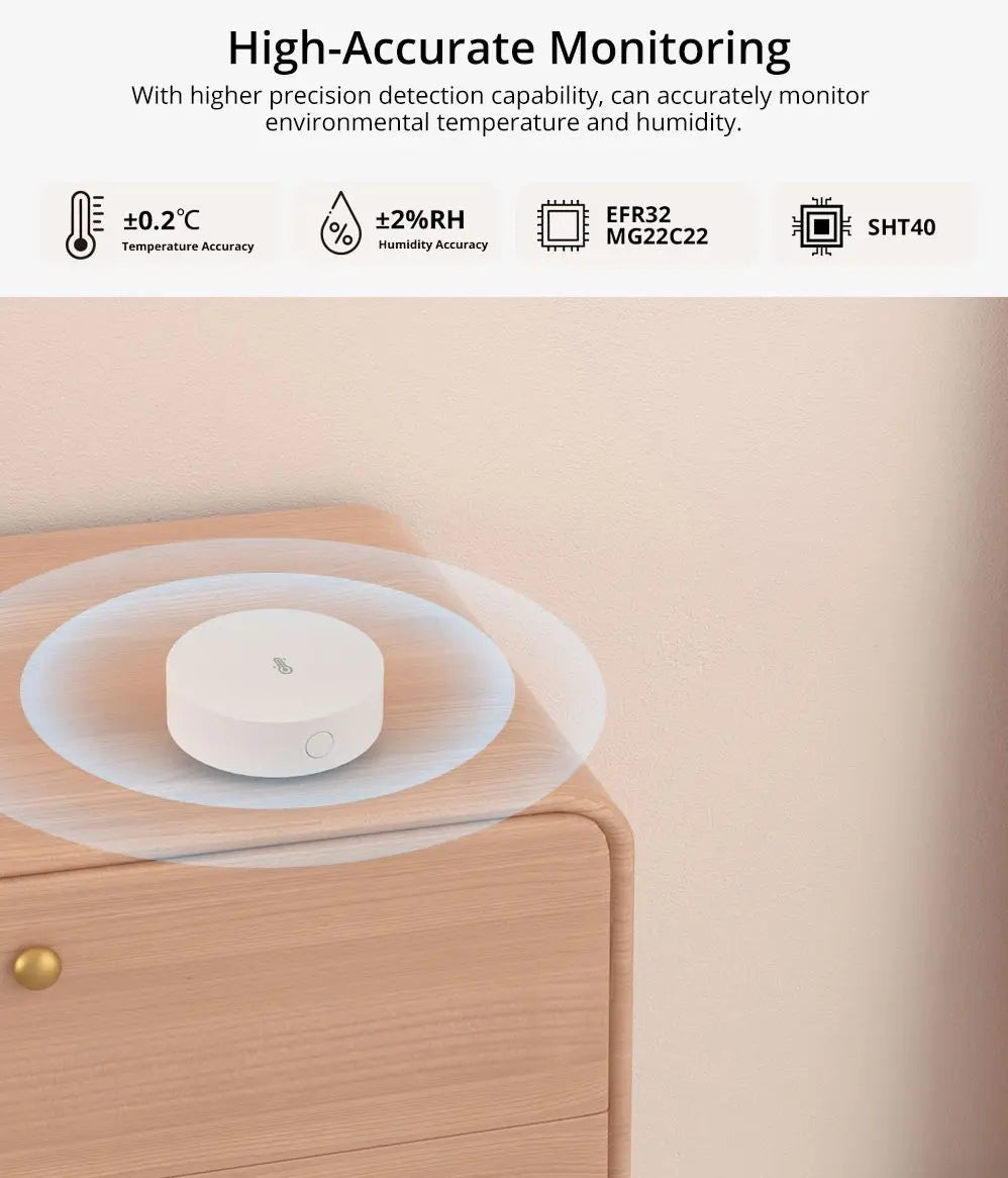 SONOFF SNZB 02P ZigBee Smart Temperature Sensor Humidity Detector Thermometer Home Gadgets EWeLink Alexa Google Assistant Yandex