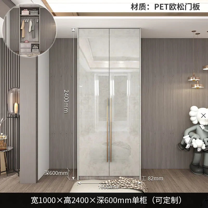 Support Storage Wardrobes Glass Door Shelves Organizers Luxury Wardrobe Bedroom Storage ClothesCupboard Armoires Home Furniture