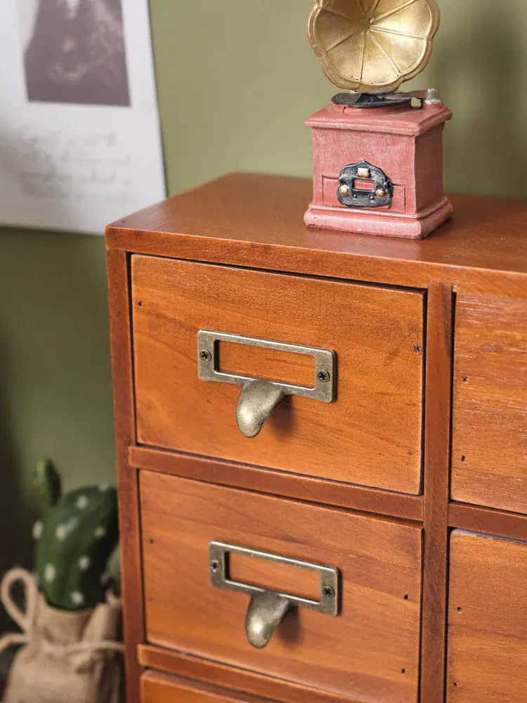 Wooden Desktop Organizer Box Drawer Style Office Living Room Storage Box Creative Key Holder Bedroom Organization Tool