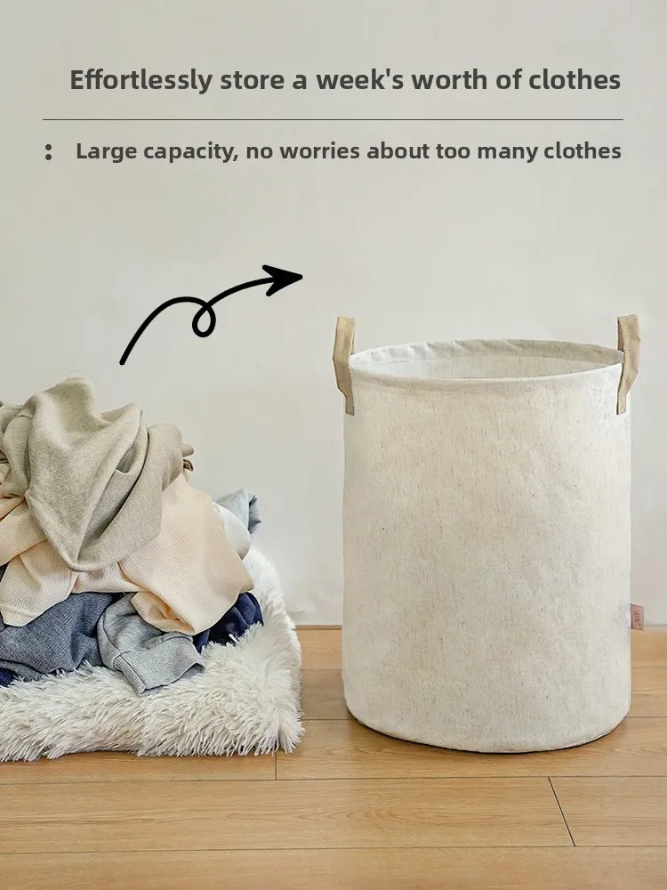 Foldable Fabric Laundry Basket Home Use Dirty Clothes Hamper Toy Storage Basket Laundry Tub Bedroom Storage Utility Basket