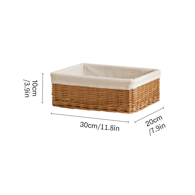 Rattan Baskets Wicker Basket Bathroom Laundry Basket Woven Straw Storage Basket Cloth Sundries Organizer Wardrobe Container Case