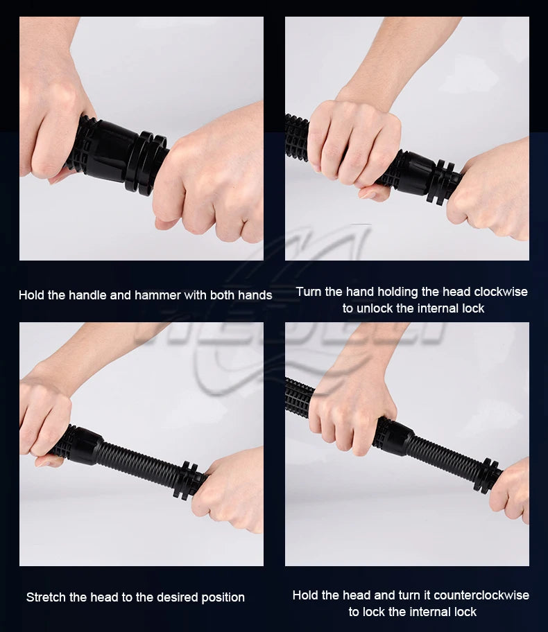 LED Flashlight Baseball Bat AluminumAlloy Focusable Zoomable Super Bright Self Defense Mace Light Tactical Baton Emergency Torch