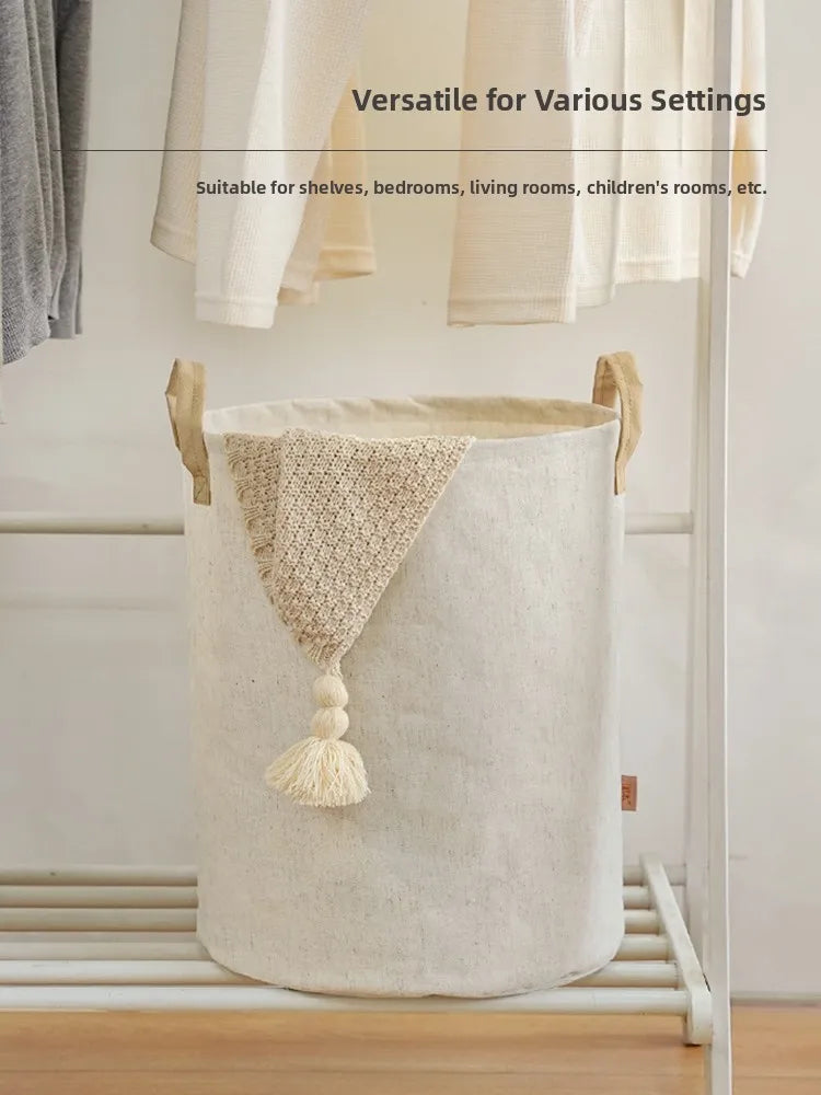 Foldable Fabric Laundry Basket Home Use Dirty Clothes Hamper Toy Storage Basket Laundry Tub Bedroom Storage Utility Basket