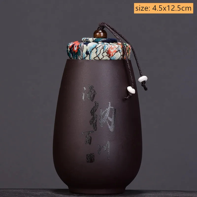 Chinese Purple Sand Small Tea Jar Home Tea Organizer Portable Coffee Sealed Canister Kitchen Storage Tank Customized Tea Caddy