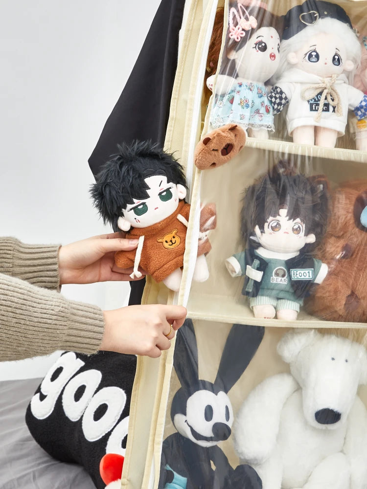 Wide Version Door Back Plush Toy Cotton Doll Storage Bag Full Closure Celebrity Doll Puppet Plaything Hanging Bag Organizer