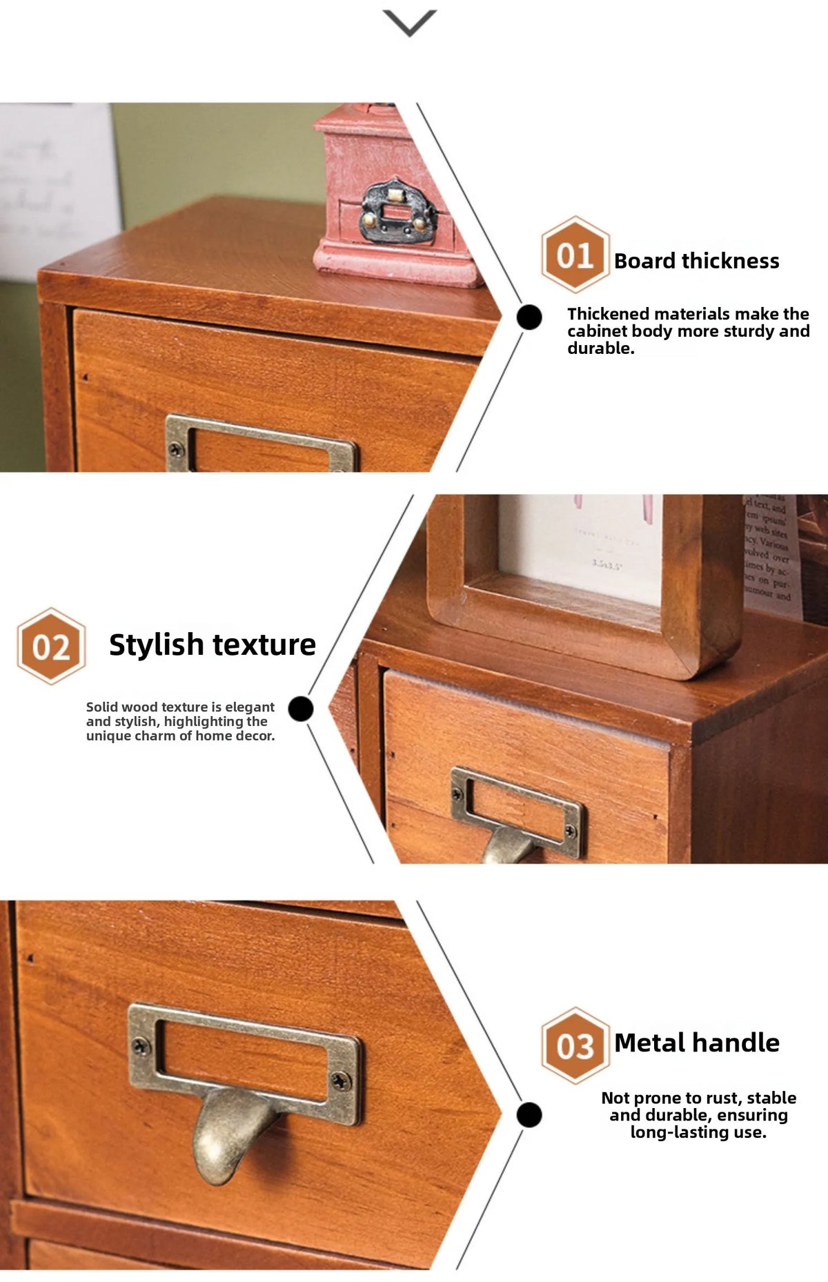 Wooden Desktop Organizer Box Drawer Style Office Living Room Storage Box Creative Key Holder Bedroom Organization Tool