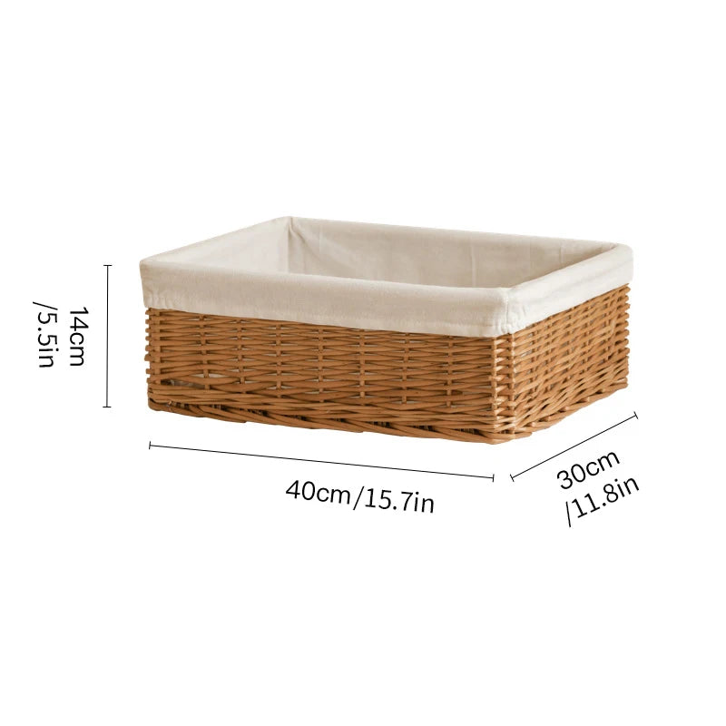 Rattan Baskets Wicker Basket Bathroom Laundry Basket Woven Straw Storage Basket Cloth Sundries Organizer Wardrobe Container Case