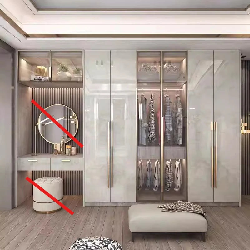 Support Storage Wardrobes Glass Door Shelves Organizers Luxury Wardrobe Bedroom Storage ClothesCupboard Armoires Home Furniture