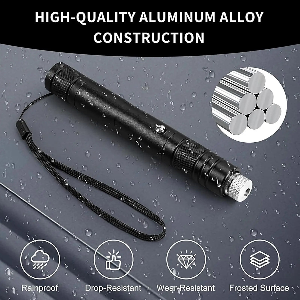 Bright Flashlight Rechargeable Light 4 Modes Flashlight for Hiking for Camping Outdoor Home Work Car Search Hiking Night