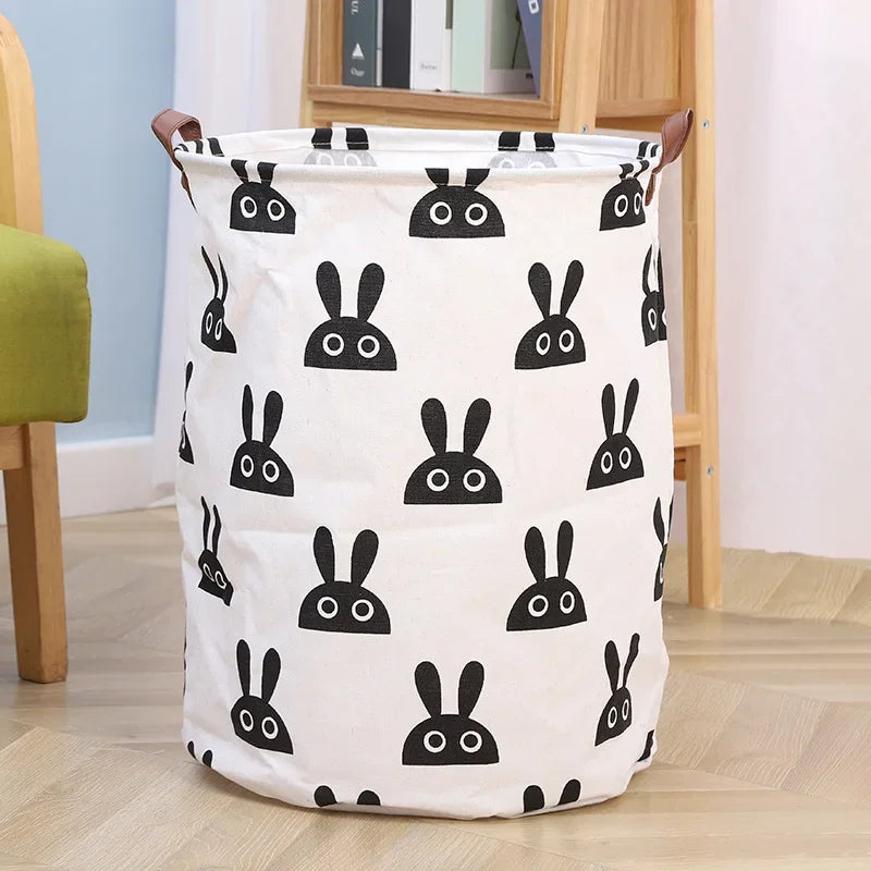 Foldable Dirty Clothes Basket Multifunctional Fabric Storage Bucket Sundries Toys Clothes Organizing Storage Container