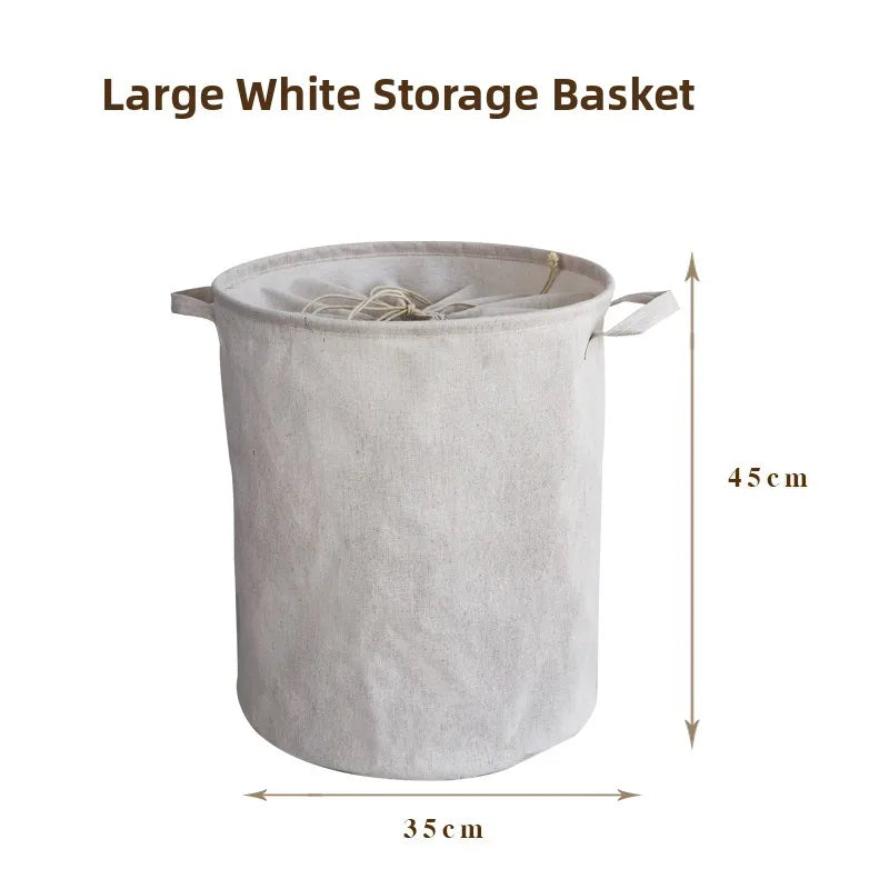 Foldable Fabric Laundry Basket Home Use Dirty Clothes Hamper Toy Storage Basket Laundry Tub Bedroom Storage Utility Basket