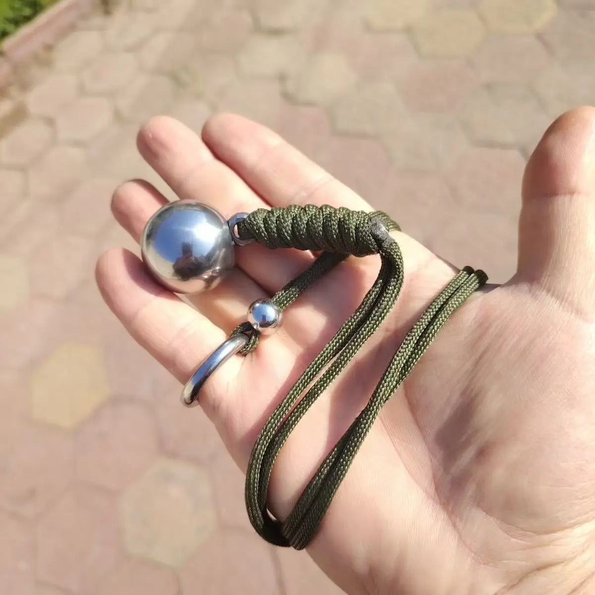 Ball Pendant Self Defense Gadgets Personal Security Protection Tool Supplies For Women Men Stainless Steel