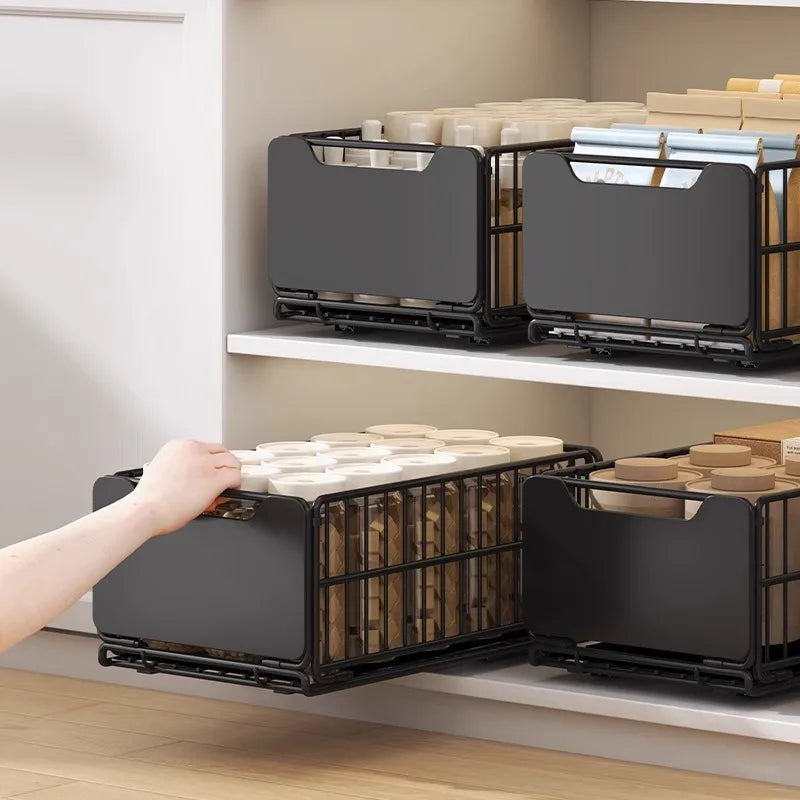 Kitchen Storage Rack Pull Out Cabinet Organizer Slide Drawer Storage Tray Seasoning Bottle Spice Storage Rack Kitchen Organizer