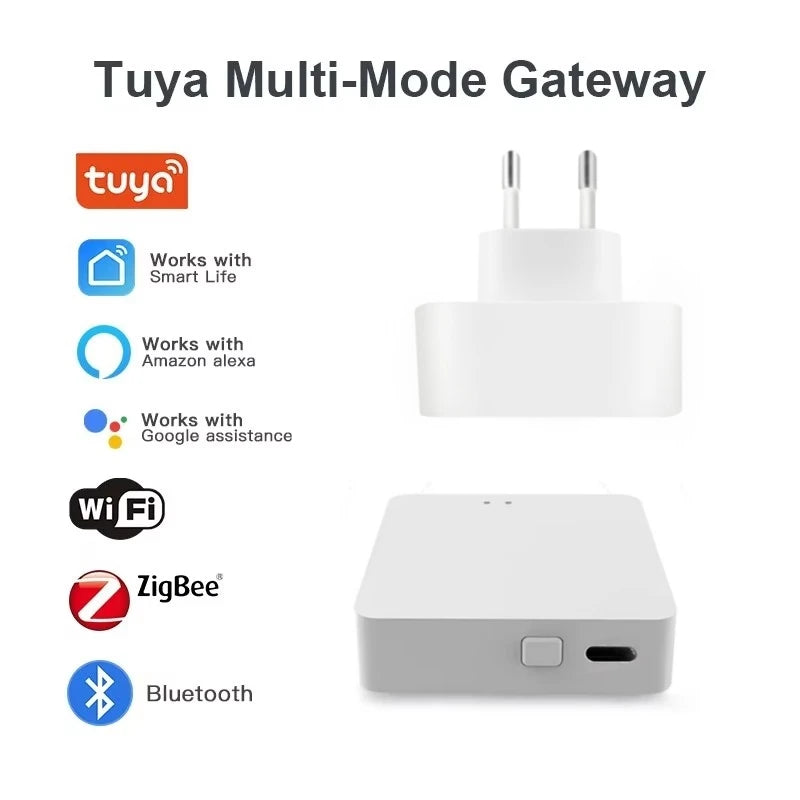 Smart Tuya Zigbee Bluetooth Mesh Hub Multi-mode Gateway Wireless Plug in Hub Bridge Support Home Linkages Alexa Google Voice