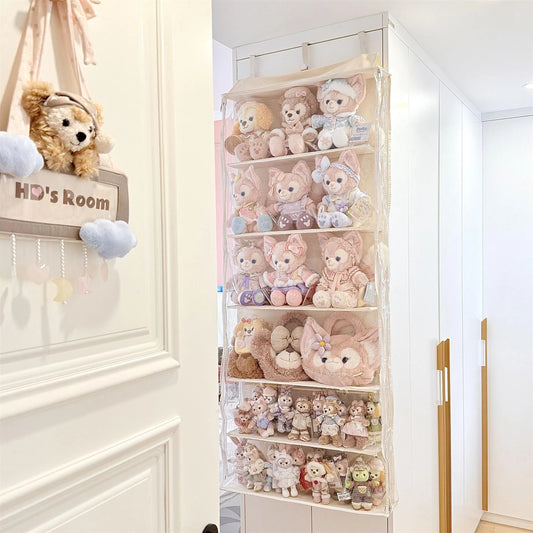 Wide Version Door Back Plush Toy Cotton Doll Storage Bag Full Closure Celebrity Doll Puppet Plaything Hanging Bag Organizer