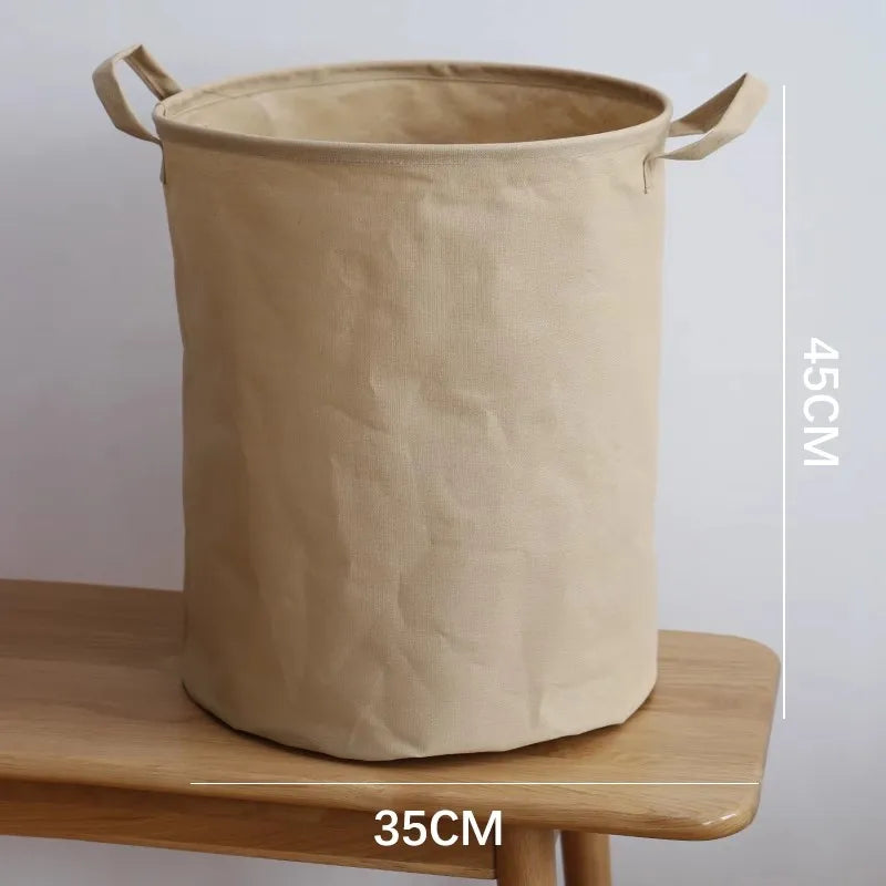 Foldable Fabric Laundry Basket Home Use Dirty Clothes Hamper Toy Storage Basket Laundry Tub Bedroom Storage Utility Basket