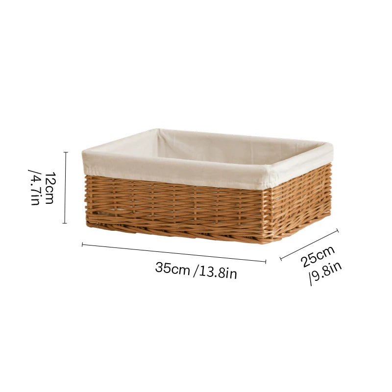 Rattan Baskets Wicker Basket Bathroom Laundry Basket Woven Straw Storage Basket Cloth Sundries Organizer Wardrobe Container Case