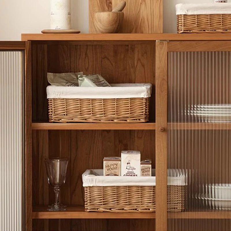Rattan Baskets Wicker Basket Bathroom Laundry Basket Woven Straw Storage Basket Cloth Sundries Organizer Wardrobe Container Case