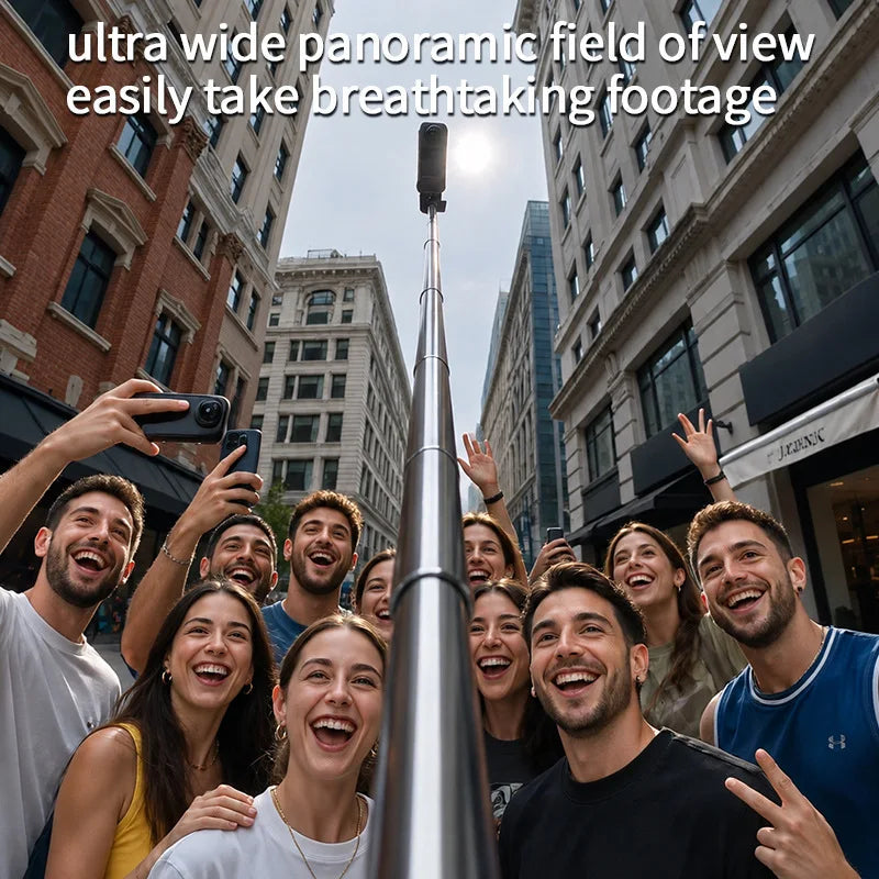 4K HD Panoramic Action Camera Front & Rear Dual Lens 200° Wide‑Angle 2.0'' Screen Handheld Camcorder Outdoor Sports Vlog Cameras