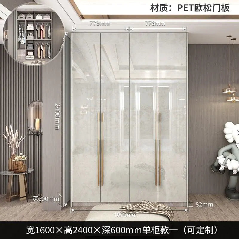 Support Storage Wardrobes Glass Door Shelves Organizers Luxury Wardrobe Bedroom Storage ClothesCupboard Armoires Home Furniture