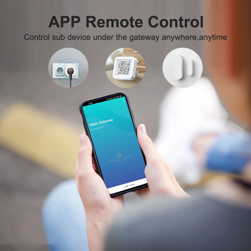 Smart Tuya Zigbee Bluetooth Mesh Hub Multi-mode Gateway Wireless Plug in Hub Bridge Support Home Linkages Alexa Google Voice